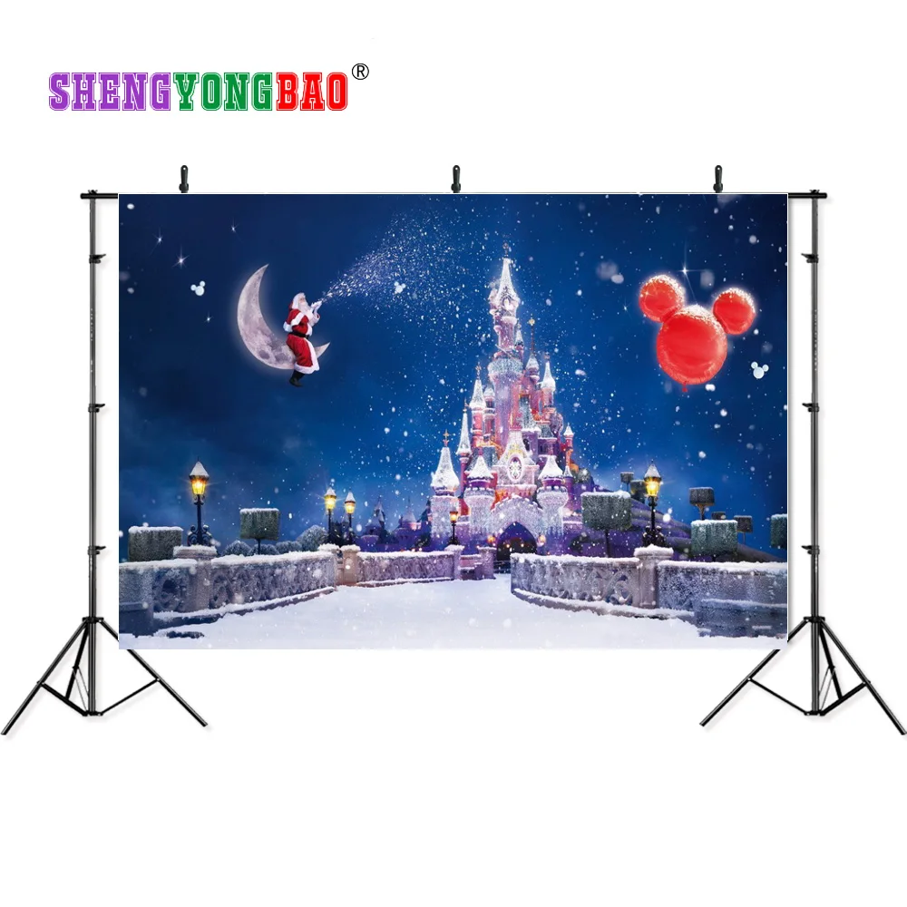 

SHENGYONGBAO Vinyl Custom Christmas Backdrops for Photography Mickey Mouse Photo Studio Background NML-1079