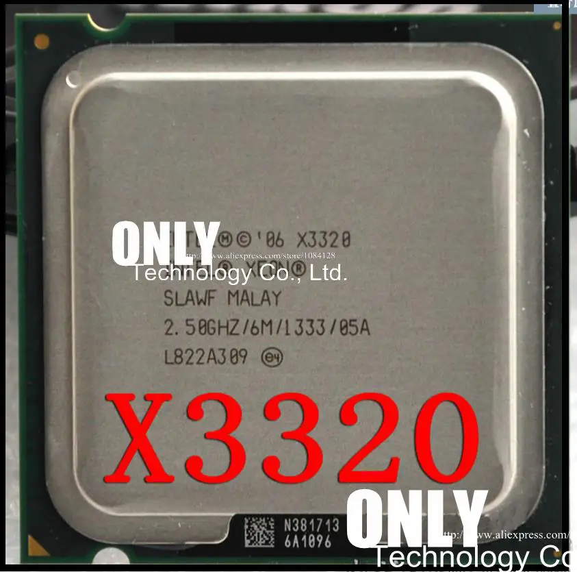 X3320 четырехъядерный 2,5 ГГц LGA 775 95 Вт 6 м 1333 кэш ЦП сервера поштучно