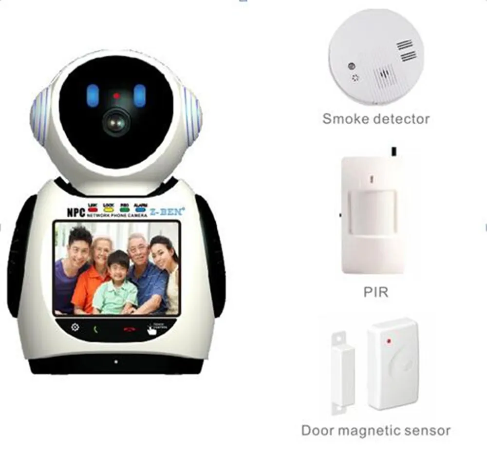 Free Video Wireless IP Camera Support 433Mhz Alarm RF Sensor