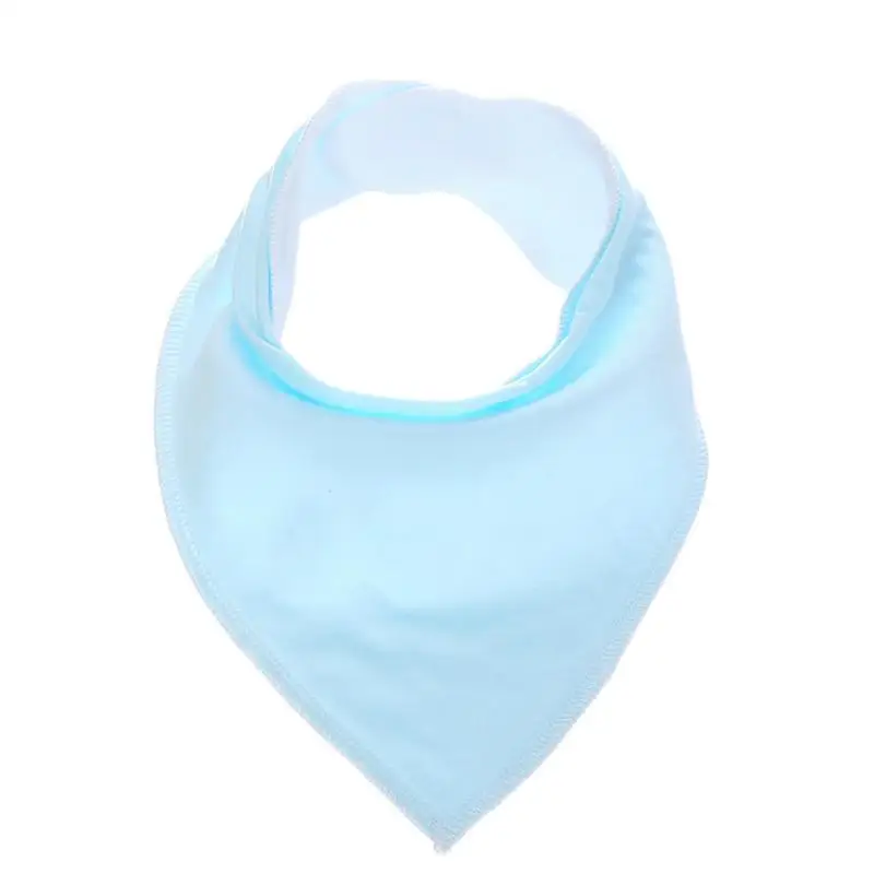 Хлопок детские нагрудники полотенце для кормления грудью новорожденный слюнявчик детское полотенце треугольник Детские принадлежности для кормления - Цвет: Небесно-голубой