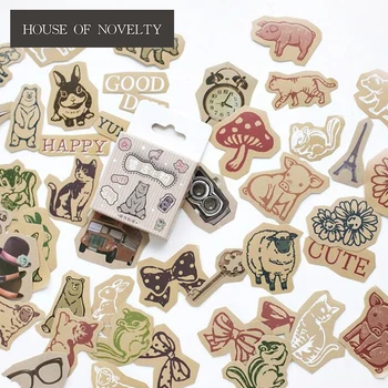 

Retro Dog Animal Decorative Stickers Adhesive Stickers DIY Decoration Diary Stickers Box Package