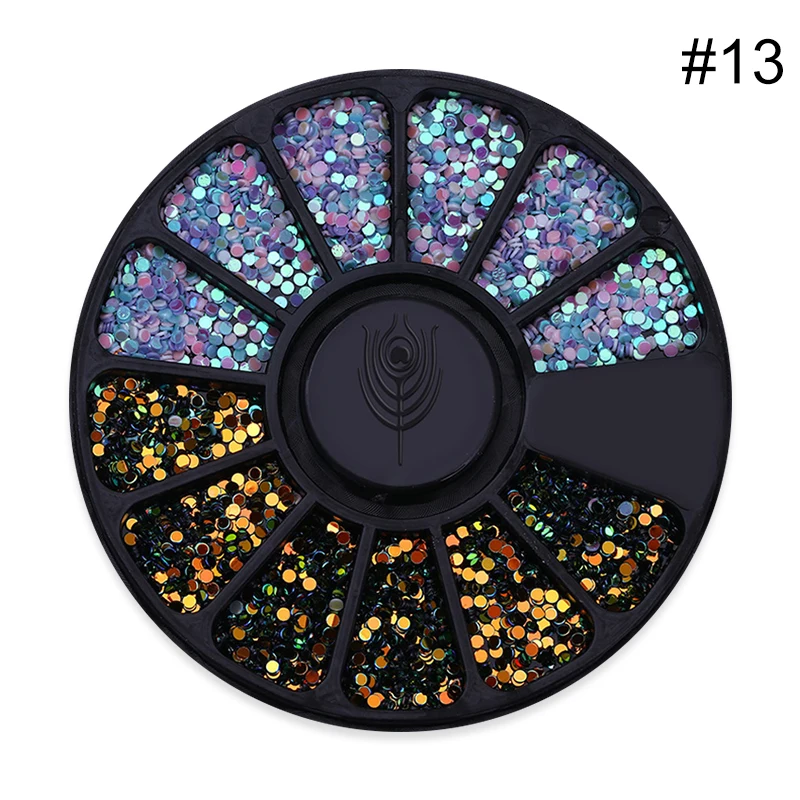 BORN красивые смешанные украшения в колесиках камень гвозди гвоздики со стразами нерегулярные бусины для гель-лака 3D украшения ногтей аксессуары - Цвет: pattern-13
