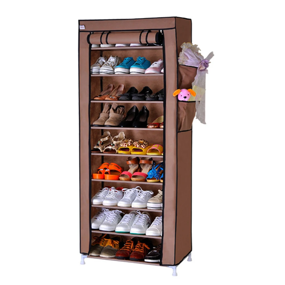 

9 Layers Shoe Shelves 27 Pairs Shoe Storage Wardrobe Rack Cover Closet Shoe Storage Cabinet Organizer