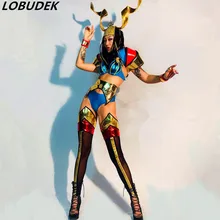 Египетский стиль бар ночной клуб Женский DJ певица индивидуальный костюм для женщин танцевальная команда представление сценический наряд вечерние шоу Клубная одежда