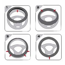 Аксессуары Руль 38 см 1" чехол серый мягкий удобный с принтом лапы Замена Авто Горячий