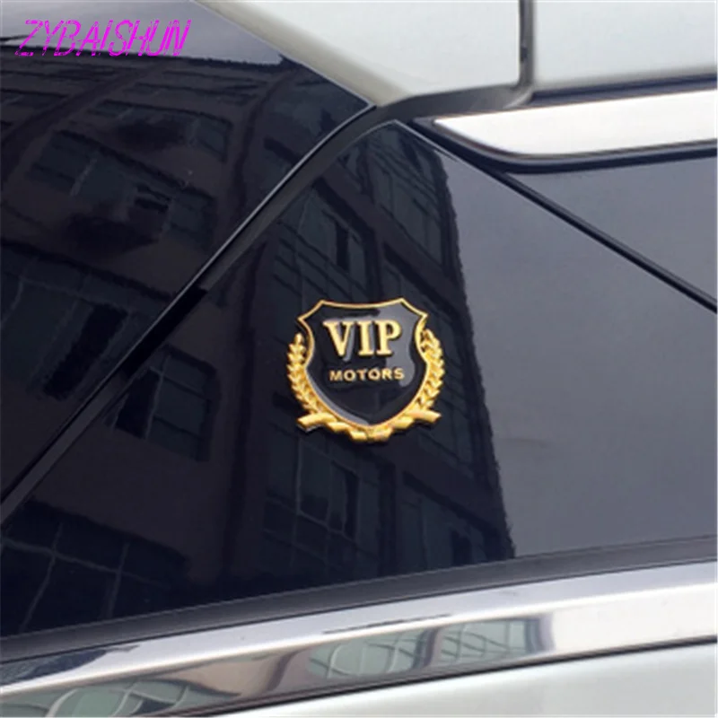 3D metal VIP MOTORS emblem car Stickers 2 pcs for Chevrolet Cruze Opel Astra VAUXHALL MOKKA Zafira Insignia Vectra Antara
