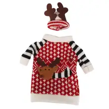 LUOEM Рождественский олень крышка бутылки вина декоративная обертка