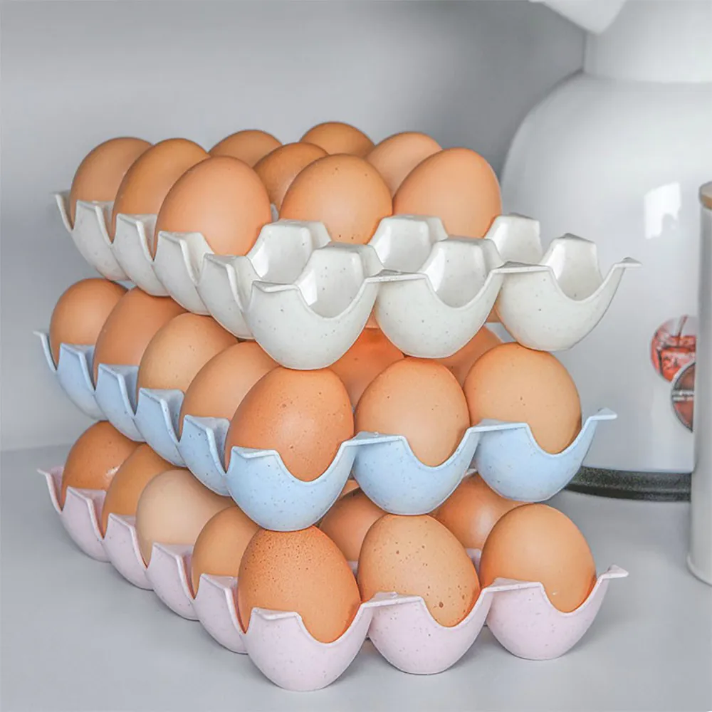 Горячий прочный домашний держатель для яиц холодильник коробки лоток для хранения 15 шт яиц небьющиеся#30