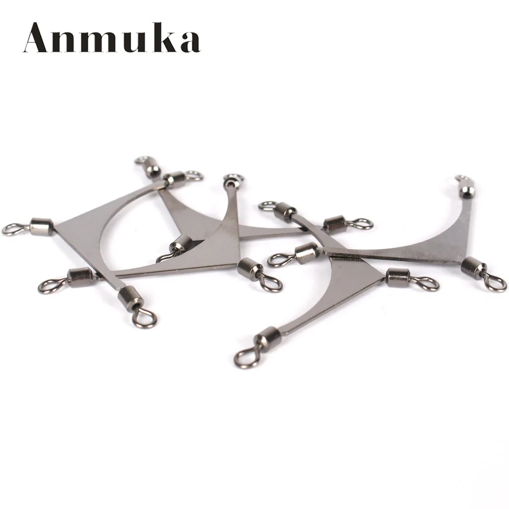 

3pcs Bifurcated American pole rotary ring Metal separator hook device high speed connector fishing gear Accessories