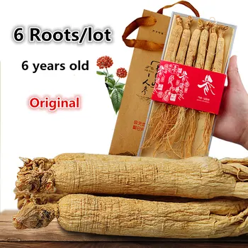 

6 roots/lot Dry Ginseng Root, 100% Original and Pure Natural, No pesticide,High quality Nourishing Supplement,Enhance Immunity