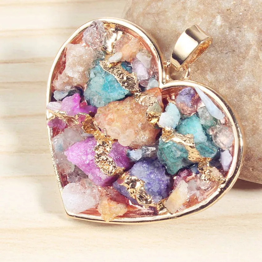 

Trendy-beads Romantic Style Light Yellow Gold Color Crystal Coloration Love Heart Pendant For Valentine's Day Gift