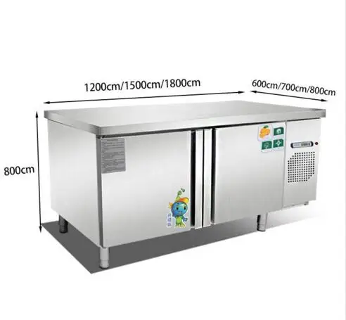 1.2 stainless steel cold storage and freezing machine commercial freezer counter cabinet