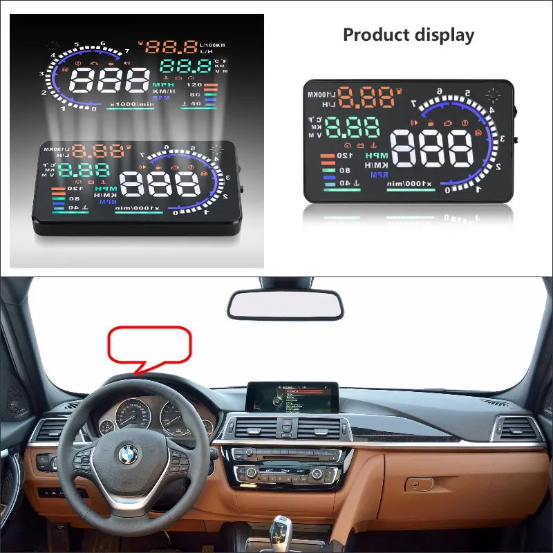 

Car Computer Screen Display Projector Refkecting Windshield For BMW 3 5 7 Series 2015 2016 - Saft Driving Screen