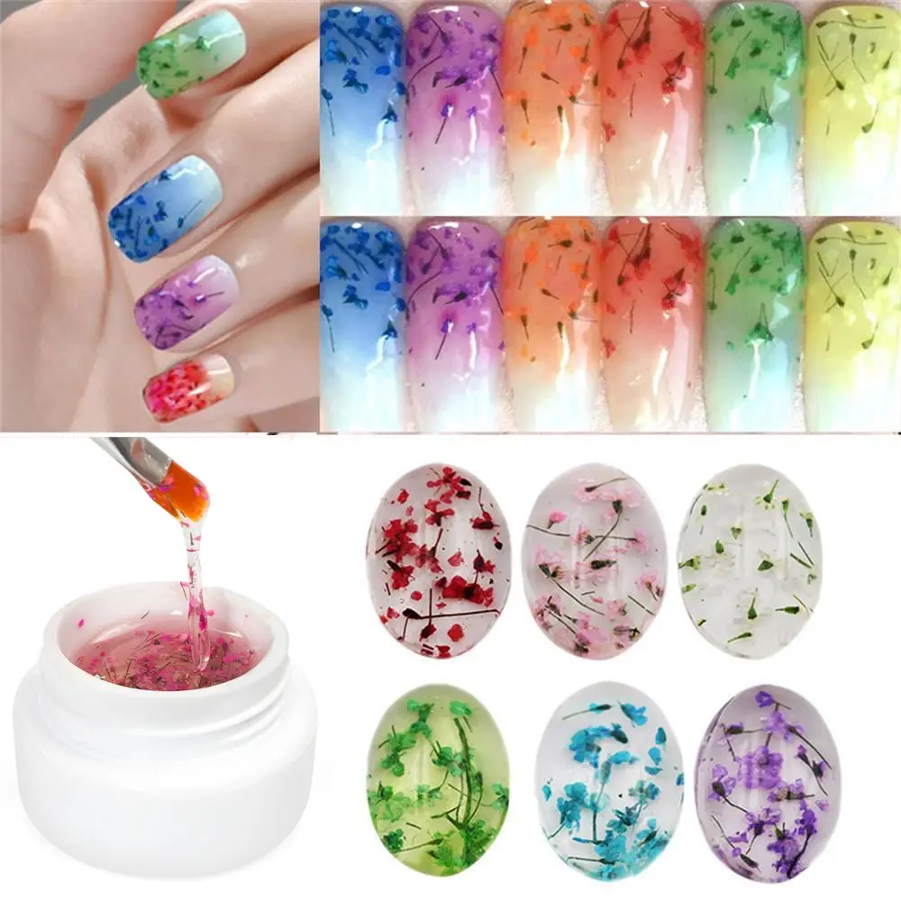 1 Box 3DNatural Dried Flower Gel Fairies Series Flowers Gel Nail Polish
