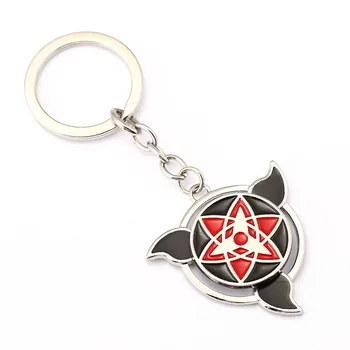 

12pcs/lot NARUTO Keychain Rotatable Sharingan Key Ring Holder Gift Chaveiro Car Key Chain Pendant Anime Jewelry Souvenir