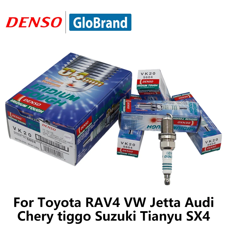 Автомобильная свеча зажигания DENSO для Toyota RAV4 Geely Fit VW Jetta Audi Chery tiggo Suzuki Tianyu SX4 VK20