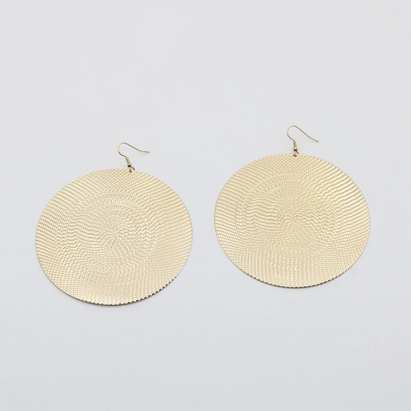 Новое поступление трендовые золотые металлические геометрические большие круглые дисковые висячие серьги Модные шикарные вечерние подарочный набор украшений для ушей в стиле хип-хоп