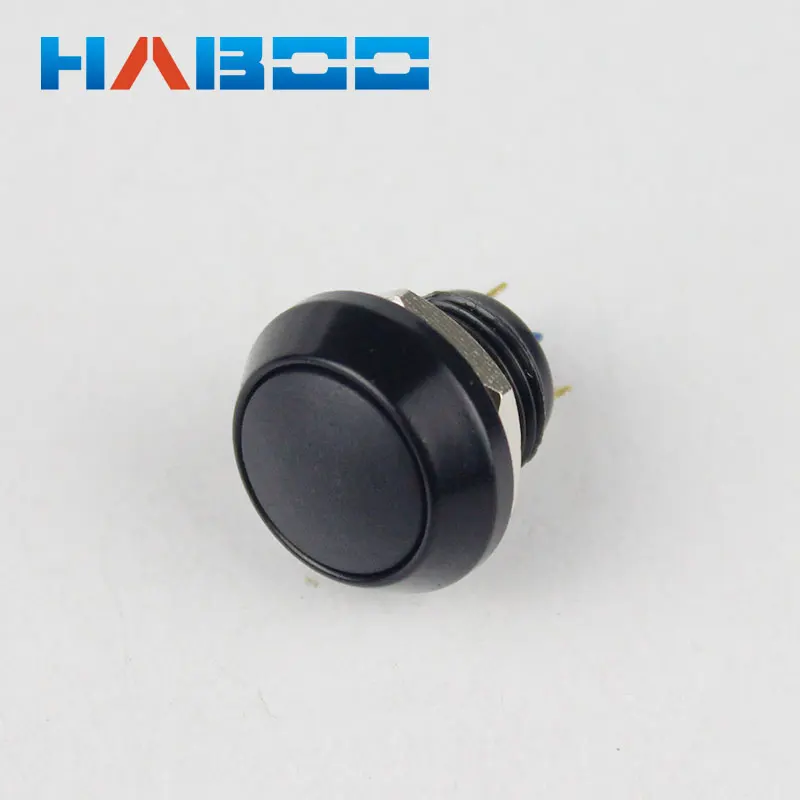 

1pcs HABOO EP12mm series 1NO IP65 anti-vandal momentary push button switch waterproof IP65 metal switch