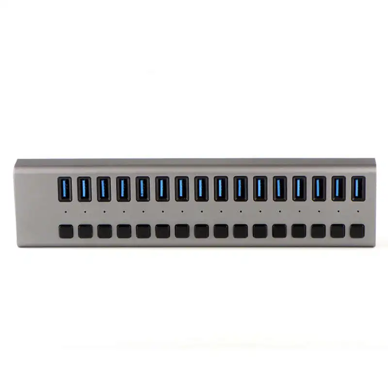 Acasis usb-хаб 3,0 высокоскоростной 16 порт Usb 3,0 концентратор разветвитель вкл/выкл переключатель с 12 В 6А шнур питания для Macbook ноутбука ПК
