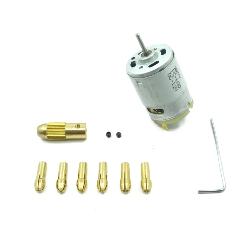 Mini DC 12V Electric Hand Drill Motor PCB Press Drilling Compact Set 0.5-3mm Twist Bits | Инструменты
