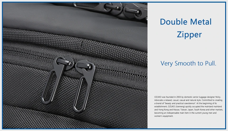Double Metal Zipper