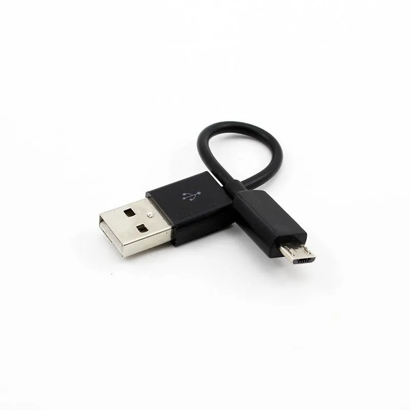 10 см Мини Micro USB порт Sycn кабель для передачи данных Шнур Полезная USB зарядная Кабельная линия ультра короткая черная белая опция