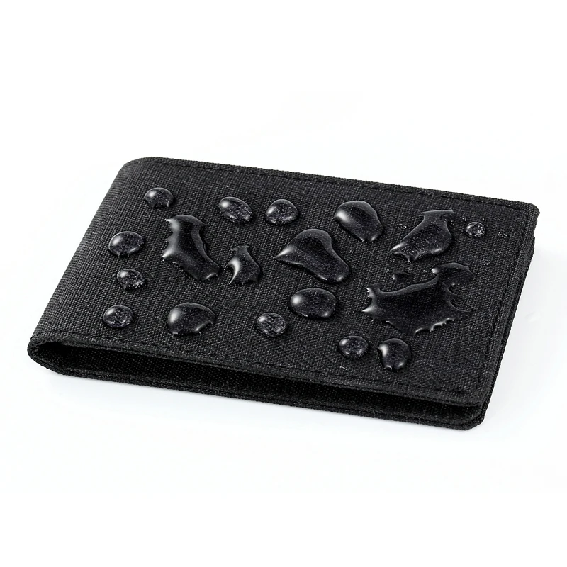 RFID Блокировка минималистичный тонкий кошелек нейлон двойные мини-кошельки для кредитных карт тонкий держатель для карт короткий кошелек для мужчин