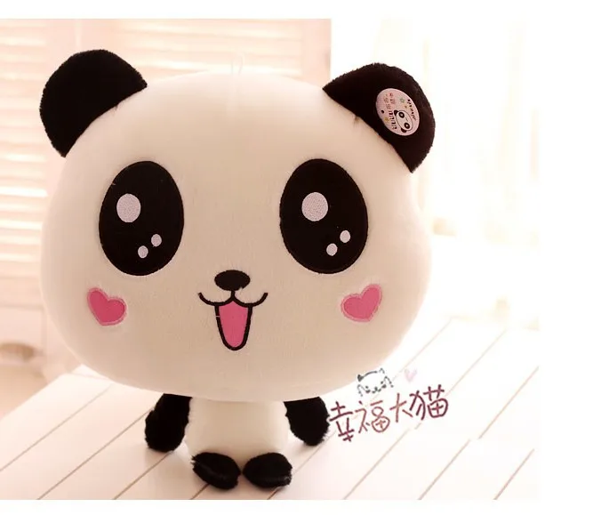  Gambar Hot Sale 1pc 45cm Cartoon Sweet Couple Panda Plush 
