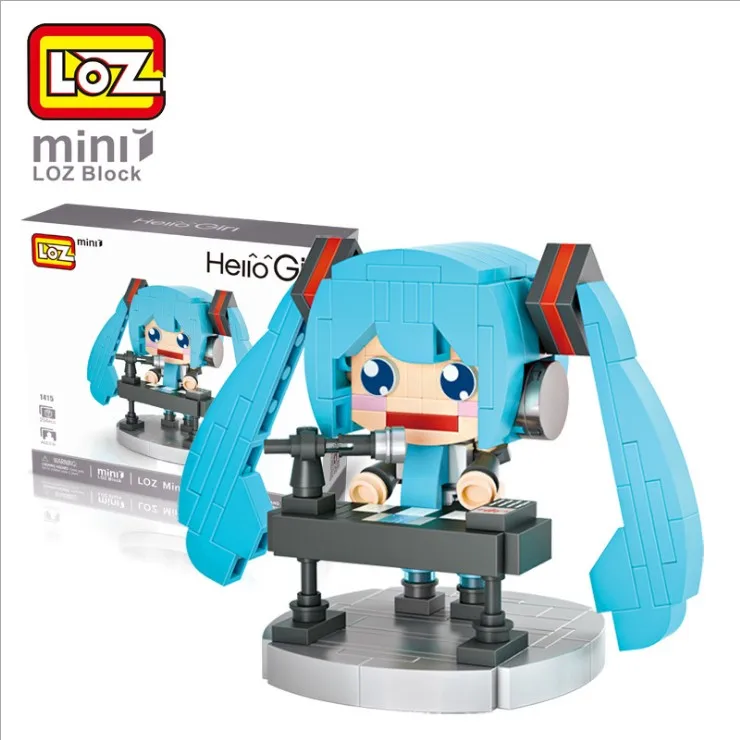 LOZ мини строительные блоки Hatsune Miku музыкальный чай искусство Катание на коньках