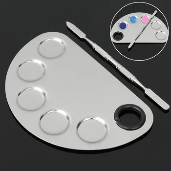 

Kemei Pro Cosmetic Stainless Steel Makeup Face Palette Spatula Foundation Mixing Tool