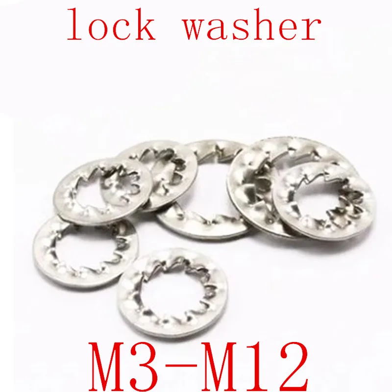 DIN6798A M3 M4 M5 M6 M8 M10 ~M30 Washers External Toothed Gasket Washer Serrated Lock Washer 304 Stainless Steel Size : M8 100PCS