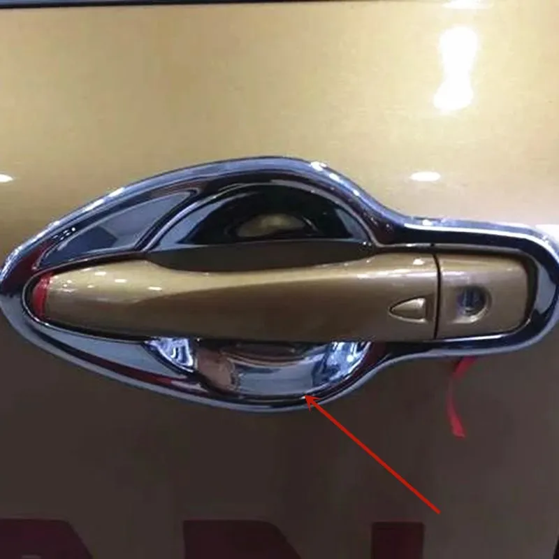 Накладки на дверную ручку для Nissan Qashqai J11 Dualis 2014 2015 2016 2017 хромированные наклейки из