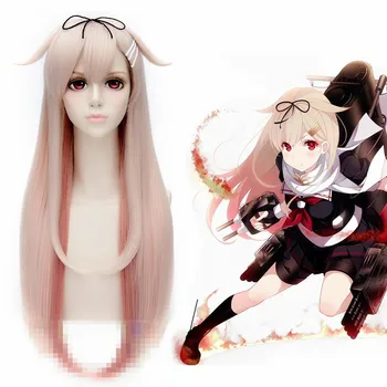 

Anime Japanese Game Kantai Collection Yuudachi Cosplay Wig Halloween Play Wig Party Stage Long Hair