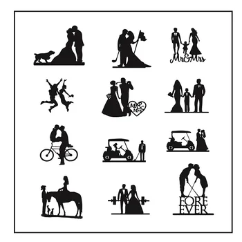 

Wedding Couple Bride And Groom Metal Cutting Dies Stencils For DIY Scrapbooking Cards Decorative Embossing Handcraft Die Cuts