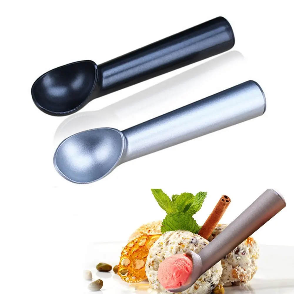 Алюминиевая ложка для мороженого антипригарная с пружинной ручкой