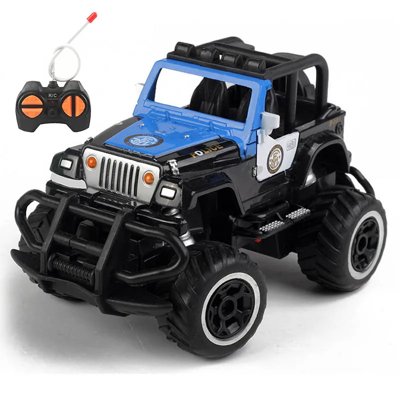 1:43 пластик RC мини Hummer внедорожный багги rc электрический автомобиль модель игрушки с дистанционным управлением машины для горячих детей игрушки - Цвет: Jeep police car