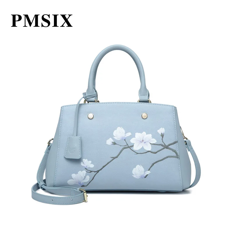 

PMSIX Fashion Women Handbag Printed Floral Shoulder Bags Ladies Leather Casual Tote Bags Large Capacity Crossbody Bags Female
