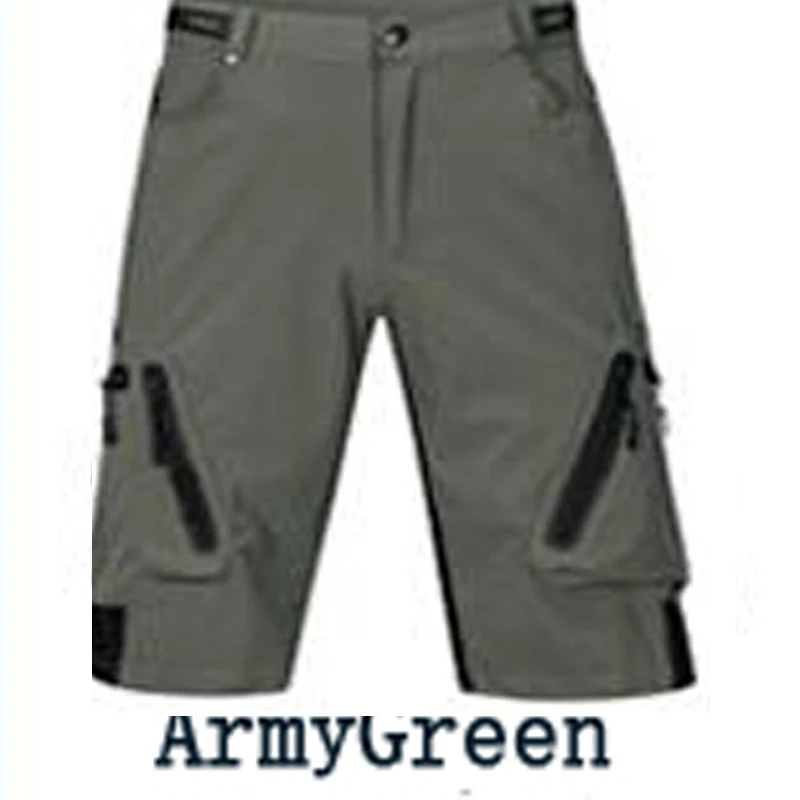 Дорога Горный велосипед Короткие мотобрюки для мужчин's вело шорты дышащие свободные Спорт на открытом воздухе MTB для верховой езды - Цвет: Army Green