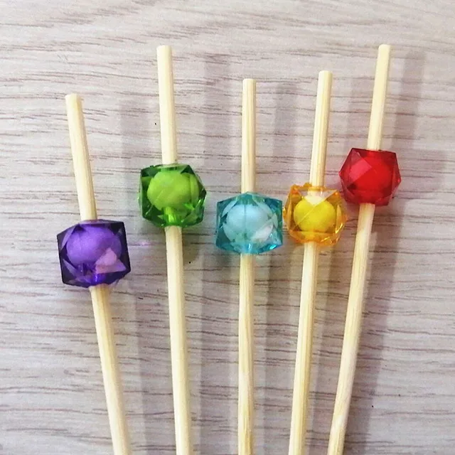 Xunzhe 100 db Eldobható Bambusz Kreatív Gyümölcsök Villák Nyársaihoz A Canapes Cake Dekoration Bento Dekoráció Pinchos Para Koktél - Image 6