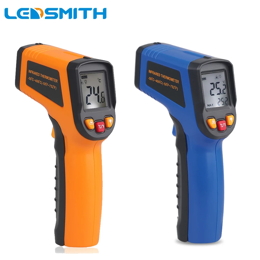 

LCD Non-Contact Digital Laser IR Infrared Thermometer C/F Selection Surface Pyrometer Replace GM550