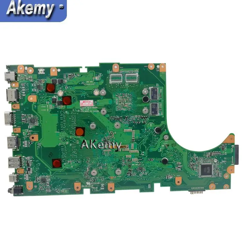 Akemy X756UJ محمول اللوحة الأم ل ASUS X756UWK X756UX X756UJ X756UB X756UV اللوحة I3-6100U GT920M/2 GB DDR3 فتحة الذاكرة