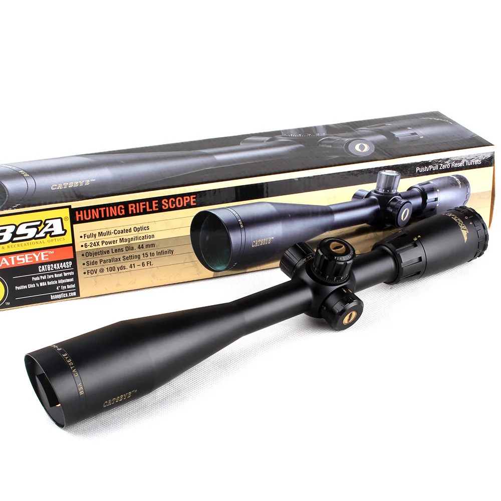 Tactical BSA Catseye 6 24X44 SP Optical Sight Side Parallax Riflescope