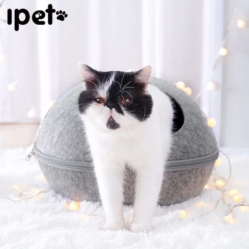 HOOPET Creative Bed Pets Cat Sleeping House Bed Felt Warm Material Egg