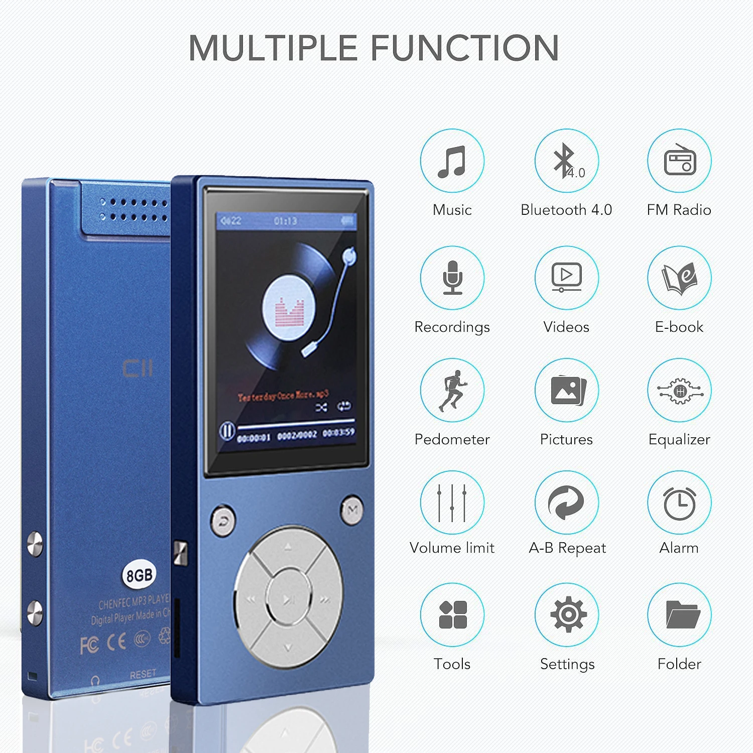 Оригинальная колонка mp4 плеер 16 ГБ HIFI Lossles Sound MP4 музыкальный с Bluetooth FM радио