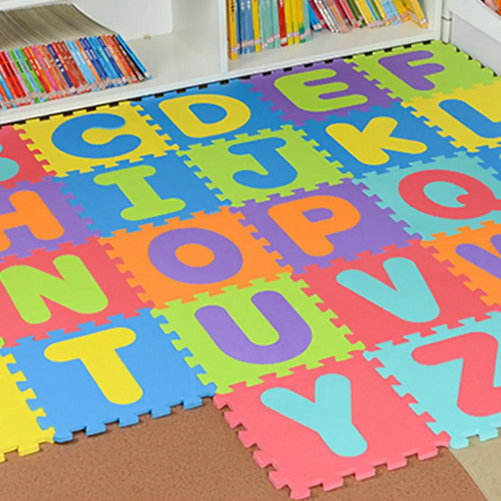 36 шт. красочный детский коврик, игровой коврик, детский алфавит, буквы, цифры, головоломка, мягкий пол, ползающая головоломка, детские развивающие игрушки