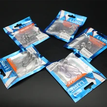 Открытые свинцовая Мормышка 3g 5g 7g 10g15g с зазубринами для мягких приманок Вибрационный крючок рыболовный Hooks3.. 5 шт