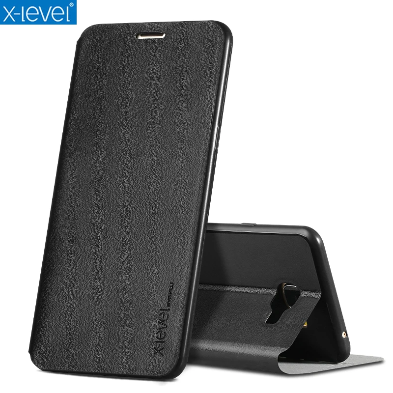 X-Level Book Leather Flip Cases For Samsung Galaxy C5 C5000 / Pro C5010 Ultra Thin Business Funda Cover Case | Мобильные телефоны и