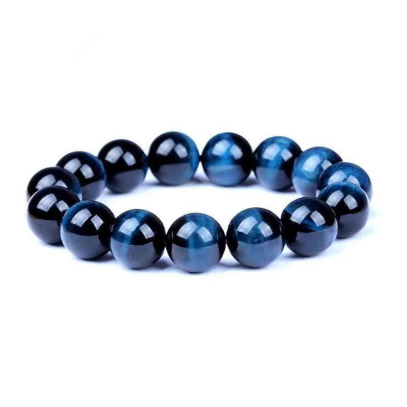 2018 Natural Blue Tiger Eye Stone Bracelet 6 10mm pulseira
