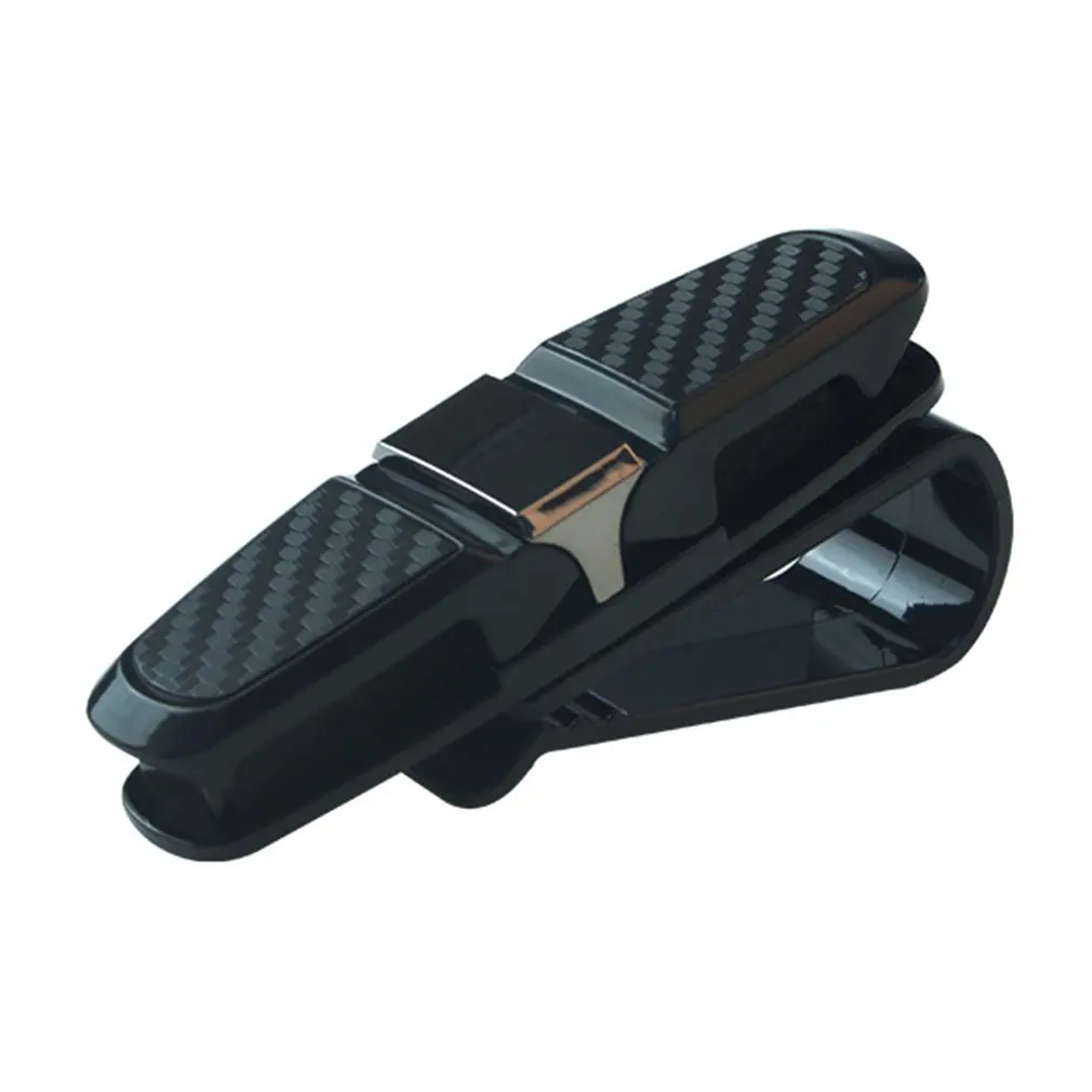 Новая портативная универсальная застежка зажим для очков зажим для билетов, карточек ABS автомобильные чехлы для очков Автомобильный солнцезащитный козырек держатель для солнцезащитных очков - Название цвета: Серый