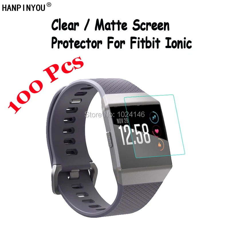 100 Pcs For Fitbit Ionic SmartWach New HD Clear / Anti Glare Matte Screen Protector Protective